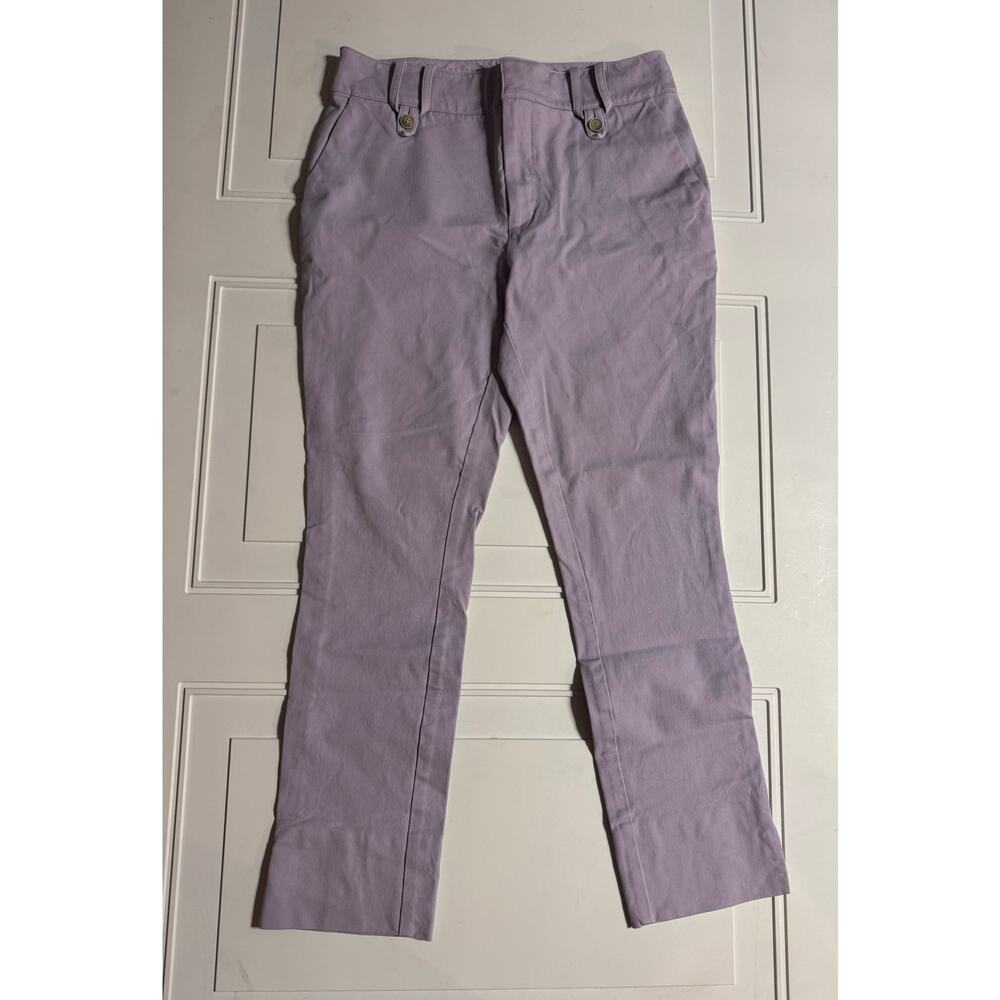 By Anthropologie The Essential Slim Purple Lavender Trousers Womens Size 4 - Picture 1 of 8